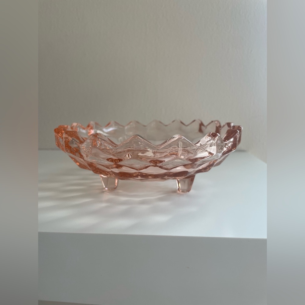 Vintage Pink Depression Candy Dish Bowl - Picture 6 of 9